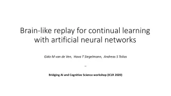 Brain-like replay for continual learning  with artificial neural networks  Gido M van de Ven,  Hava