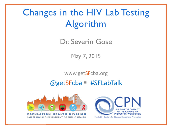 changes in the hiv lab testing algorithm