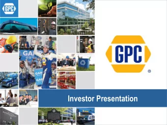 Investor Presentation  All Content is Company Confidential and Exclusive Property of Genuine Parts