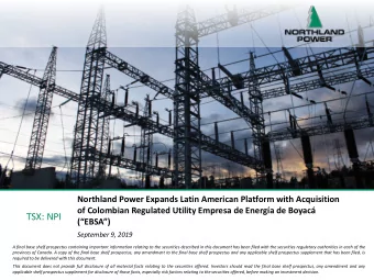 TSX: NPI  (EBSA)  September 9, 2019  A final base shelf prospectus containing important