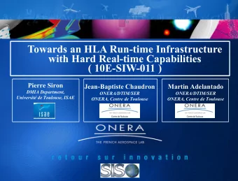Towards an HLA Run-time Infrastructure  with Hard Real-time Capabilities  ( 10E-SIW-011 )  Pierre