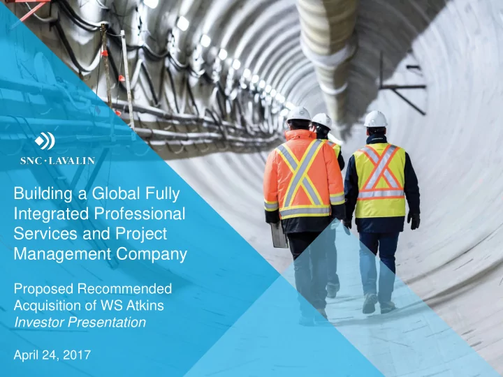 building a global fully integrated professional services