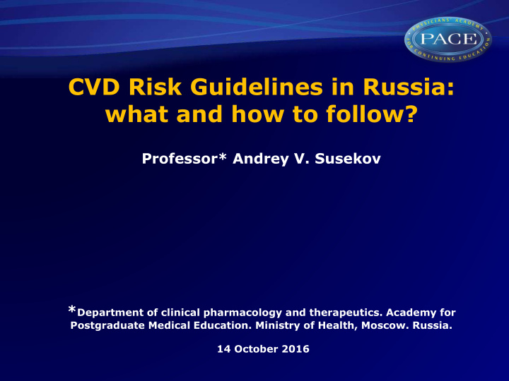 cvd risk guidelines in russia