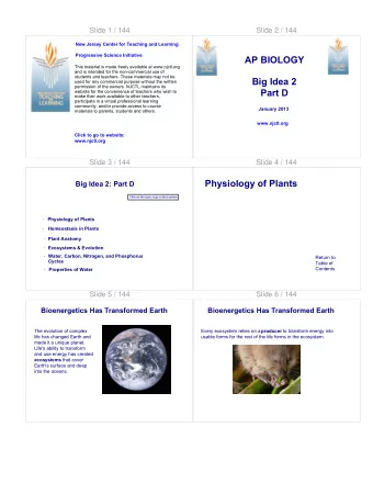 AP BIOLOGY  This material is made freely available at www.njctl.org  and is intended for the