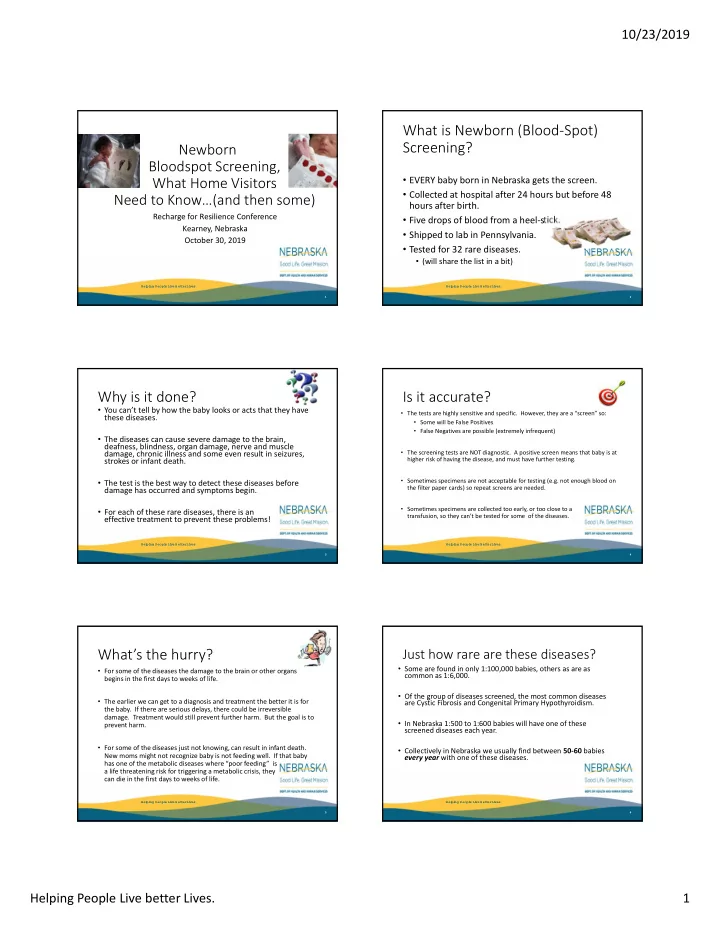 what is newborn blood spot screening