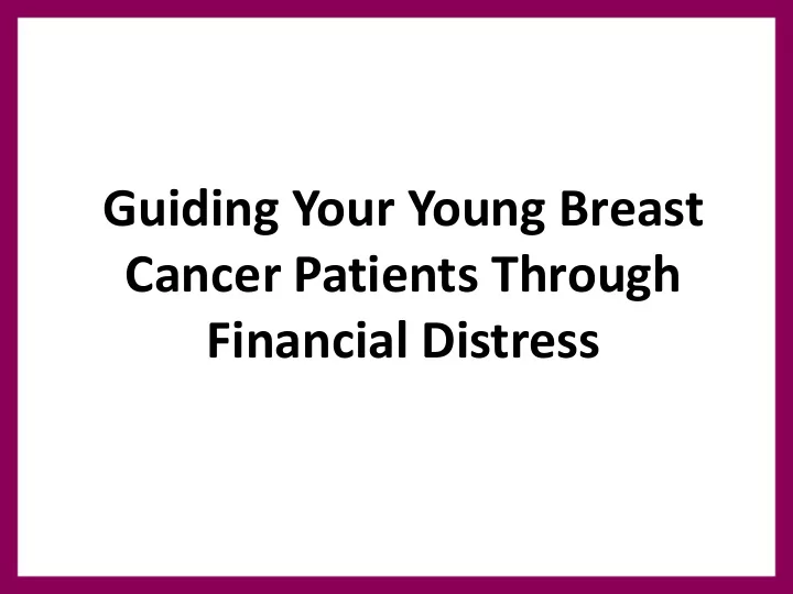 financial distress we have nothing to disclose financial
