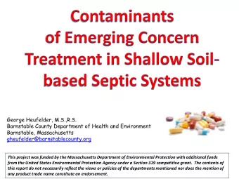 Barnstable County Department of Health and Environment  Barnstable, Massachusetts