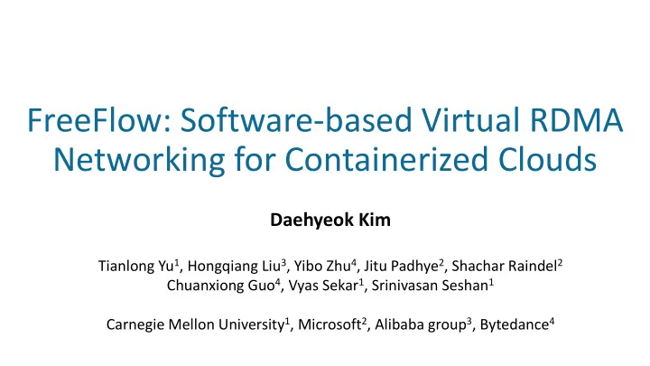 networking for containerized clouds