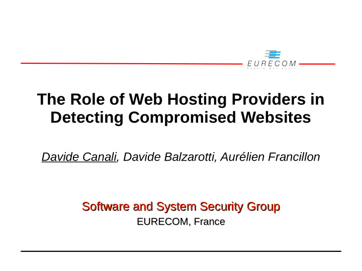 the role of web hosting providers in detecting