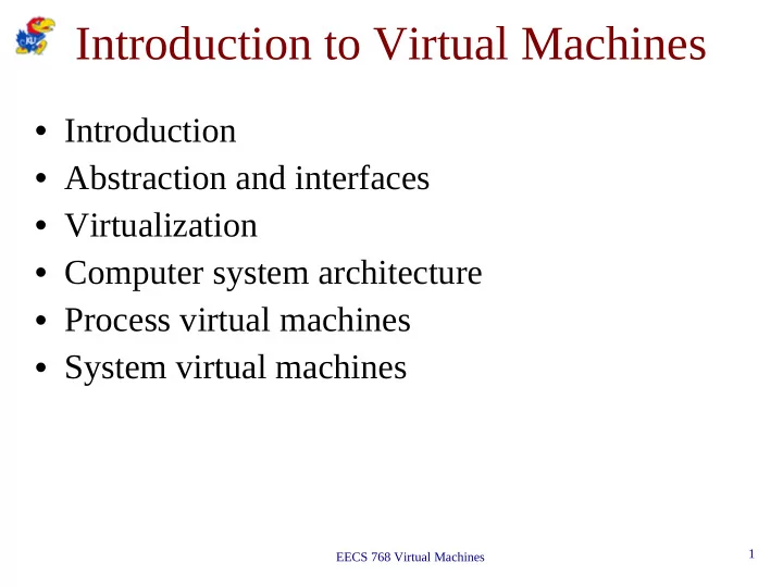 introduction to virtual machines
