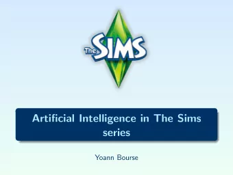 Artificial Intelligence in The Sims  series  Yoann Bourse  The Game  Pathfinding  Decision making
