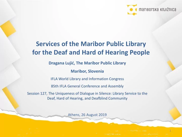 services of the maribor public library