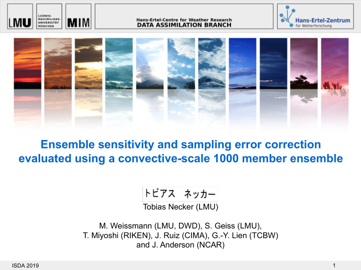 ensemble sensitivity and sampling error correction