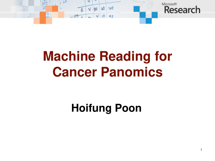 cancer panomics