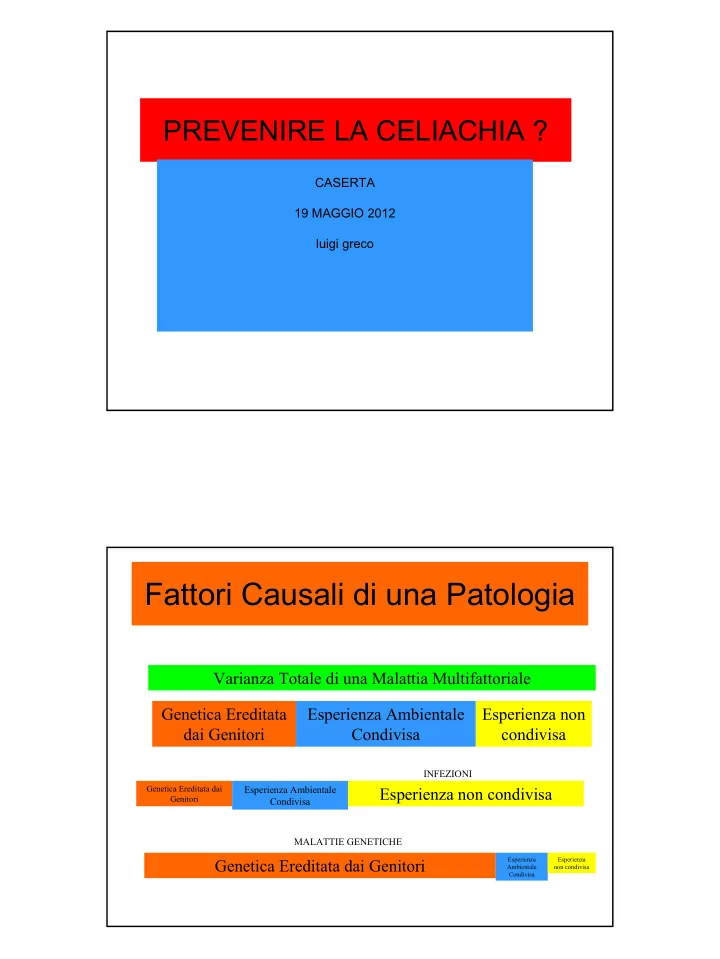 fattori causali di una patologia