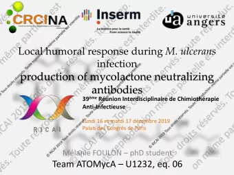 antibodies 39 me Runion Interdisciplinaire de Chimiothrapie  Anti-Infectieuse  Lundi 16 et