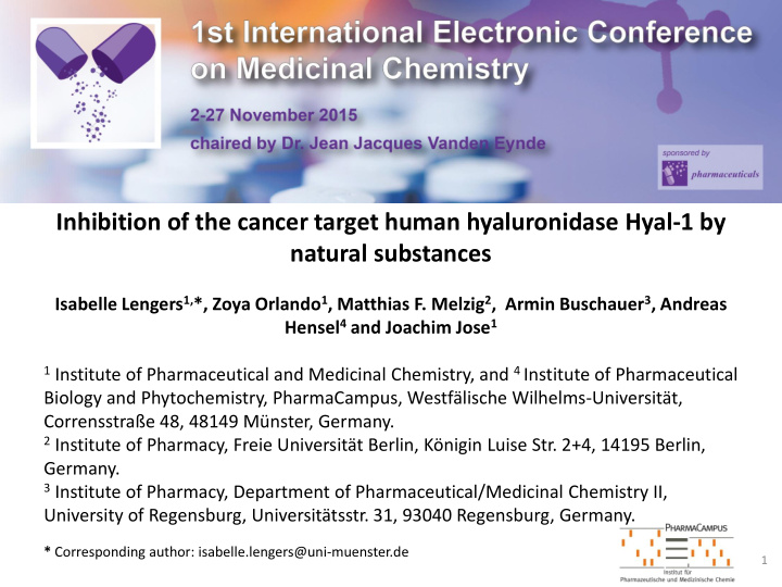 inhibition of the cancer target human hyaluronidase hyal