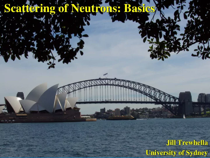 scattering of neutrons basics