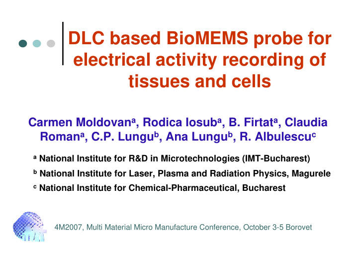 dlc based biomems probe for electrical activity recording