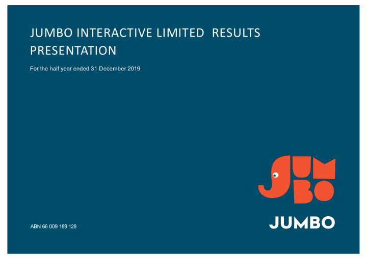 jumbo interactive limited results presentation