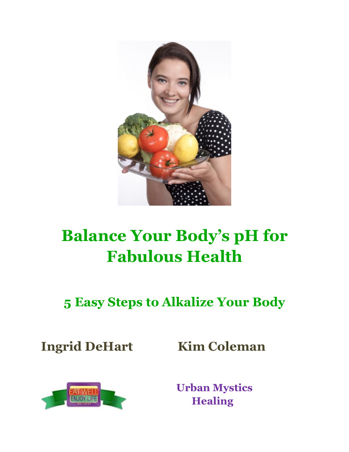 balance your body s ph for fabulous health