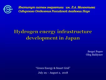 Sergei Popov  Oleg Baldynov Green Energy &amp; Smart Grid July 29  August 2,  2018 Th e