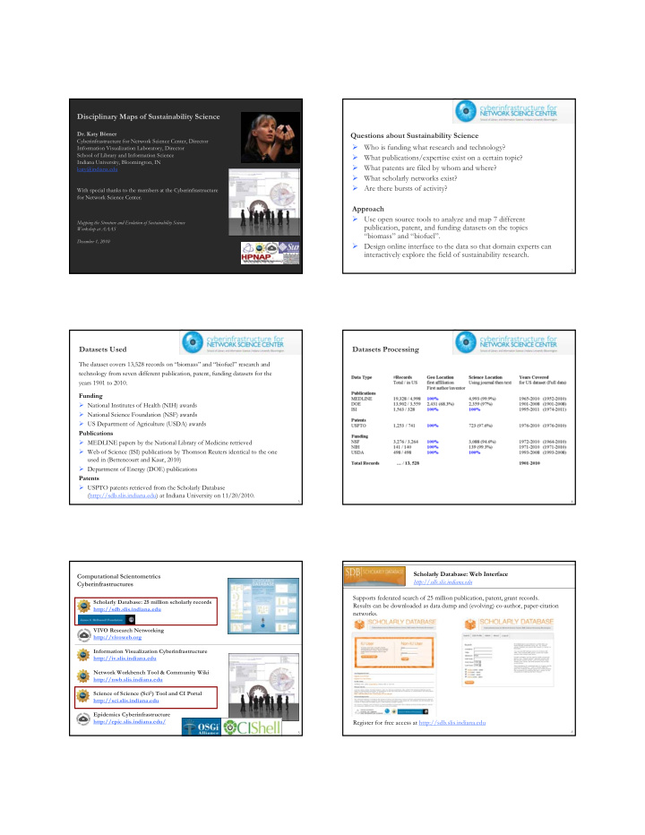 disciplinary maps of sustainability science