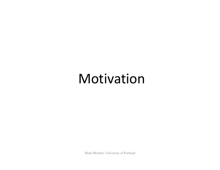 m motivation i i