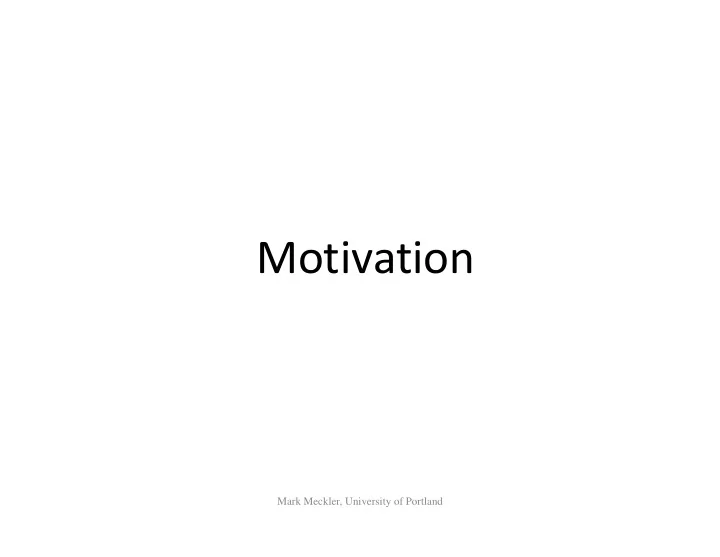 m motivation i i