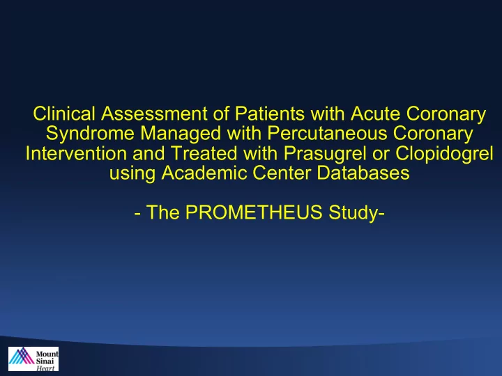 clinical assessment of patients with acute coronary