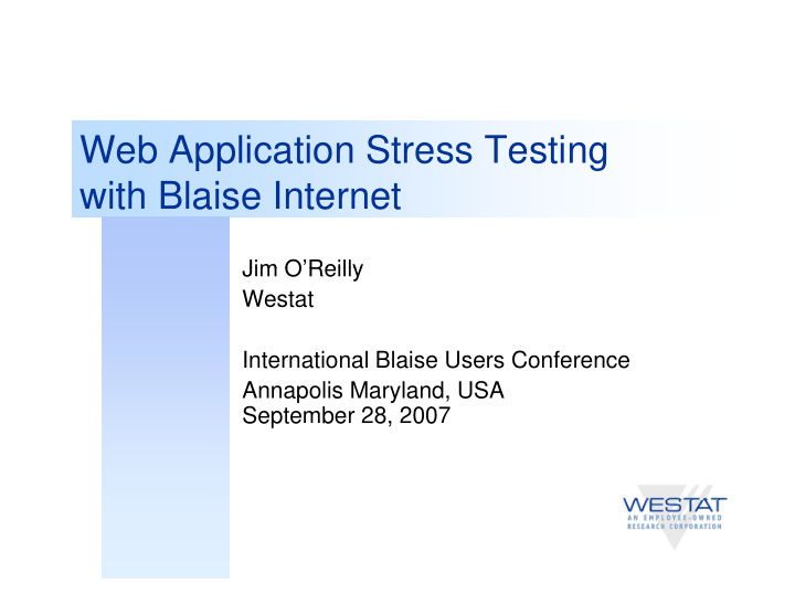 web application stress testing with blaise internet with