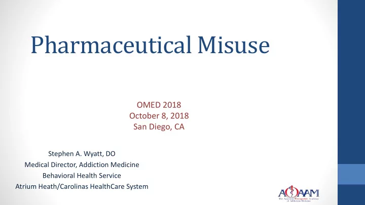 pharmaceutical misuse