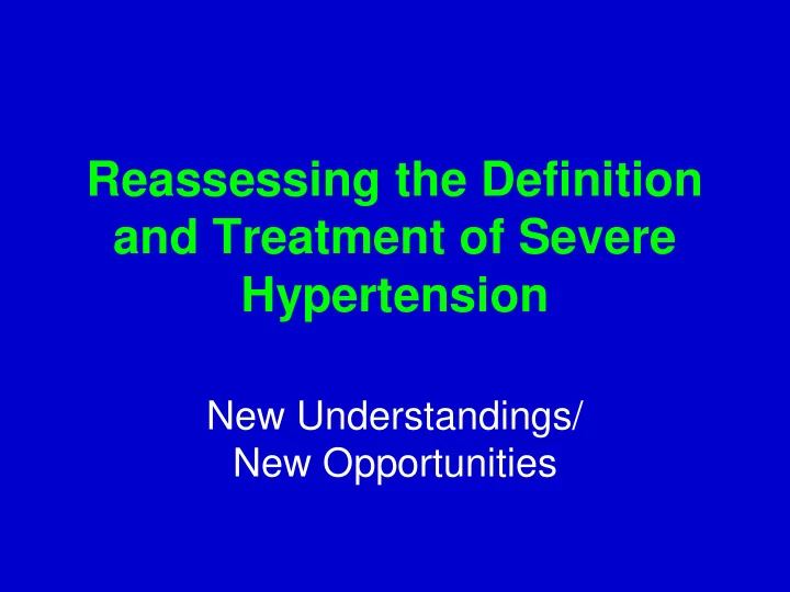 new understandings new opportunities learning objectives