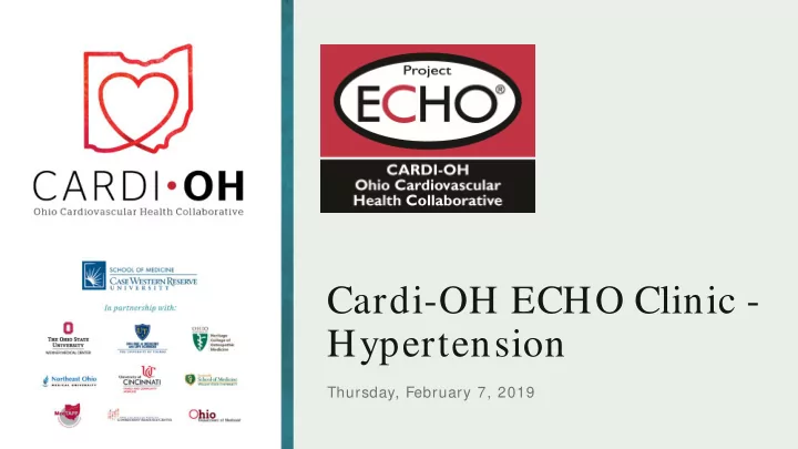 cardi oh echo clinic hypertension