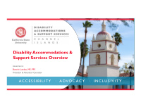 disability accommodations amp support services overview