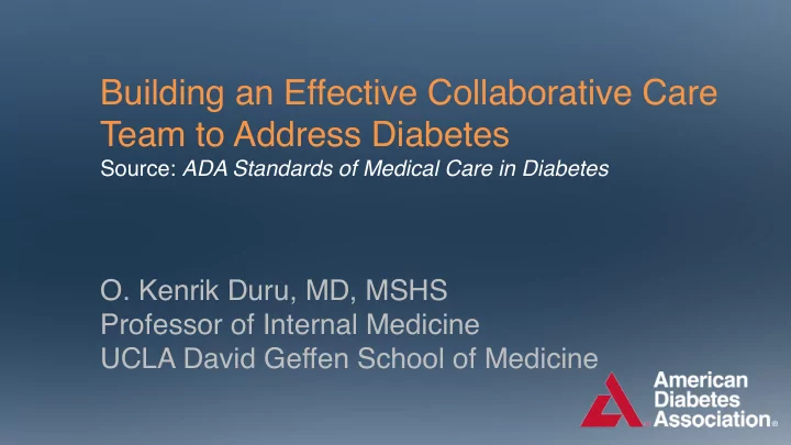 building an effective collaborative care team to address