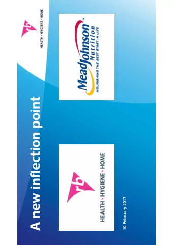 A new inflection point  10 February 2017  Important notice  This presentation contains statements