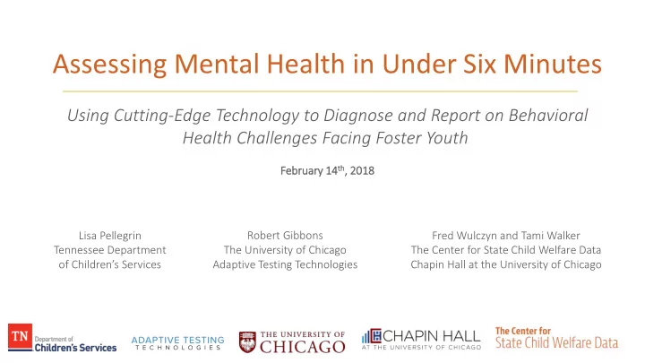 assessing mental health in under six minutes