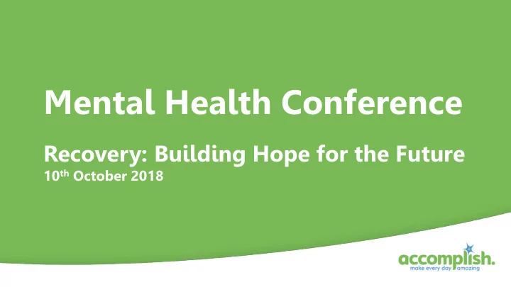 mental health conference
