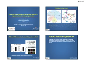 Group 3 Pulmonary Hypertension  FGF2 and FGFR expression is elevated in patients with PH Group 3 (2