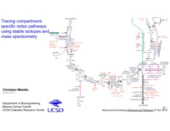 Tracing compartment-  specific redox pathways  using stable isotopes and  mass spectrometry