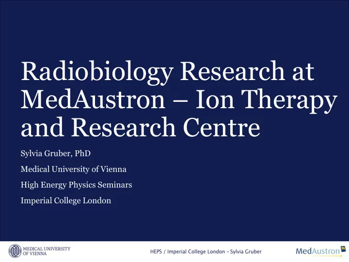 medaustron ion therapy