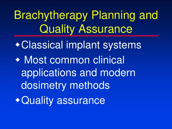 quality assurance