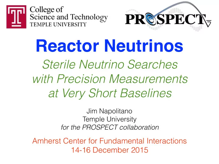 reactor neutrinos
