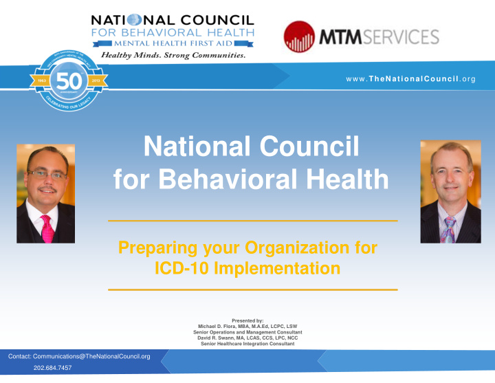 national council for behavioral health