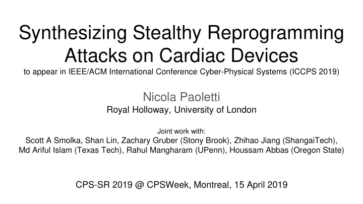 attacks on cardiac devices