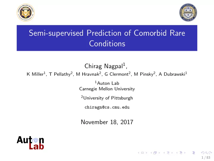 semi supervised prediction of comorbid rare conditions