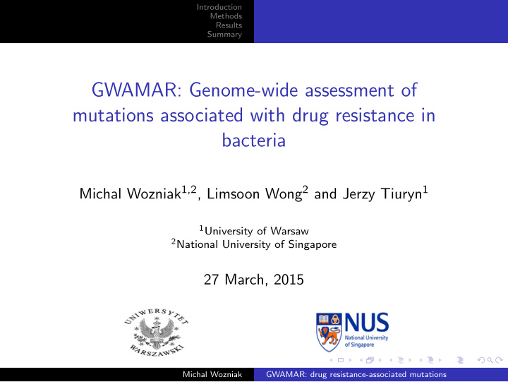 gwamar genome wide assessment of mutations associated