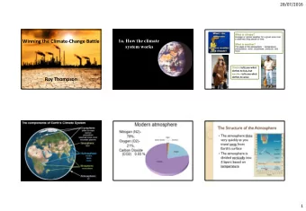 Winning the Climate-Change Battle  system works  Climate tells you what  clothes to buy, but