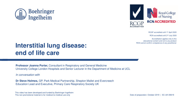 interstitial lung disease end of life care